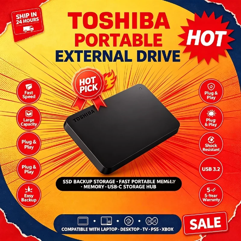 Disque dur externe portable Toshiba Canvio Basics A3 4 To, fin, USB 3.0, noir mat, stockage rapide, sauvegarde professionnelle ultra-rapide