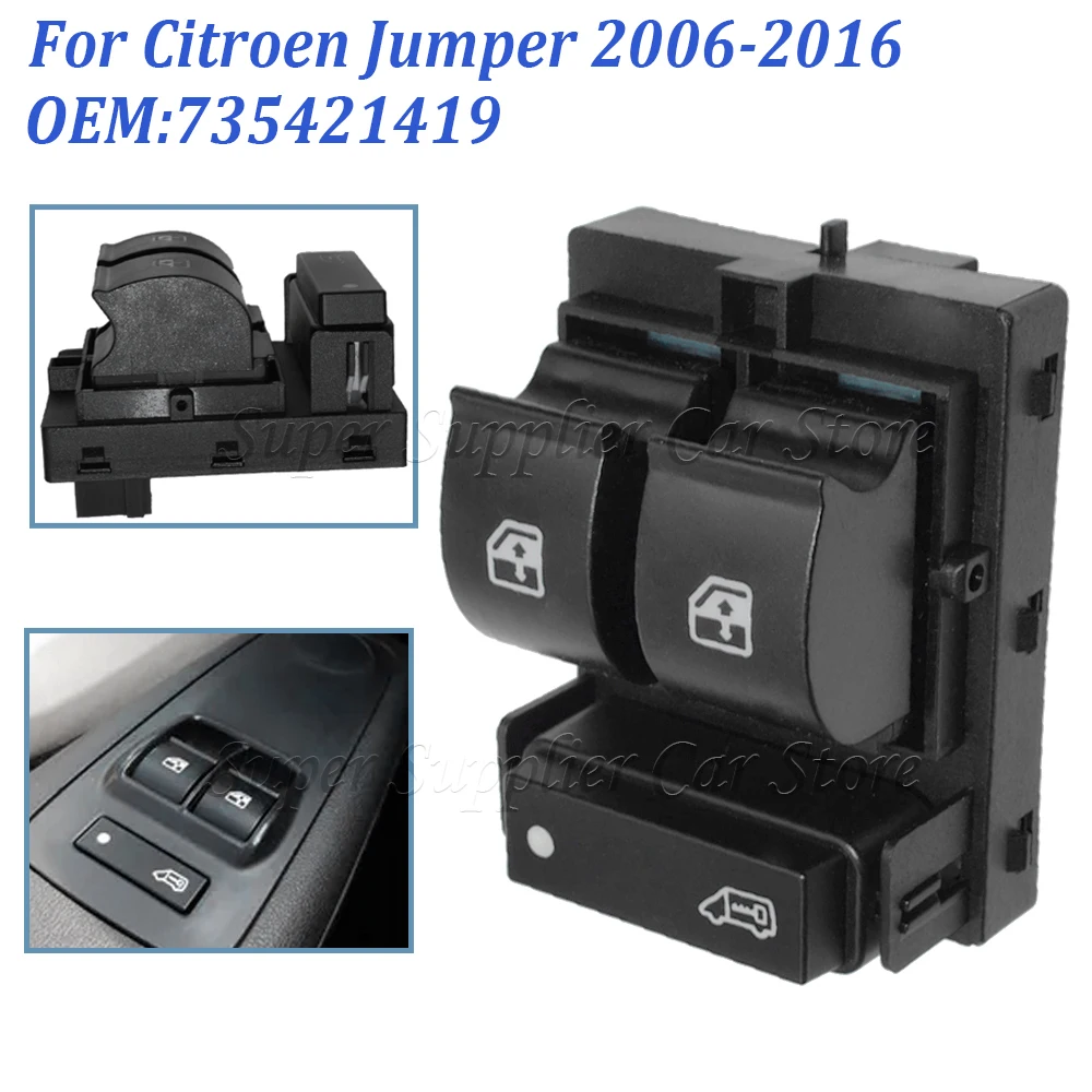 FOR Citroen Jumper II For FIAT Ducato FOR Peugeot Boxer II New Car Window Triple Switch Door Lock Switch 735421419 735487419