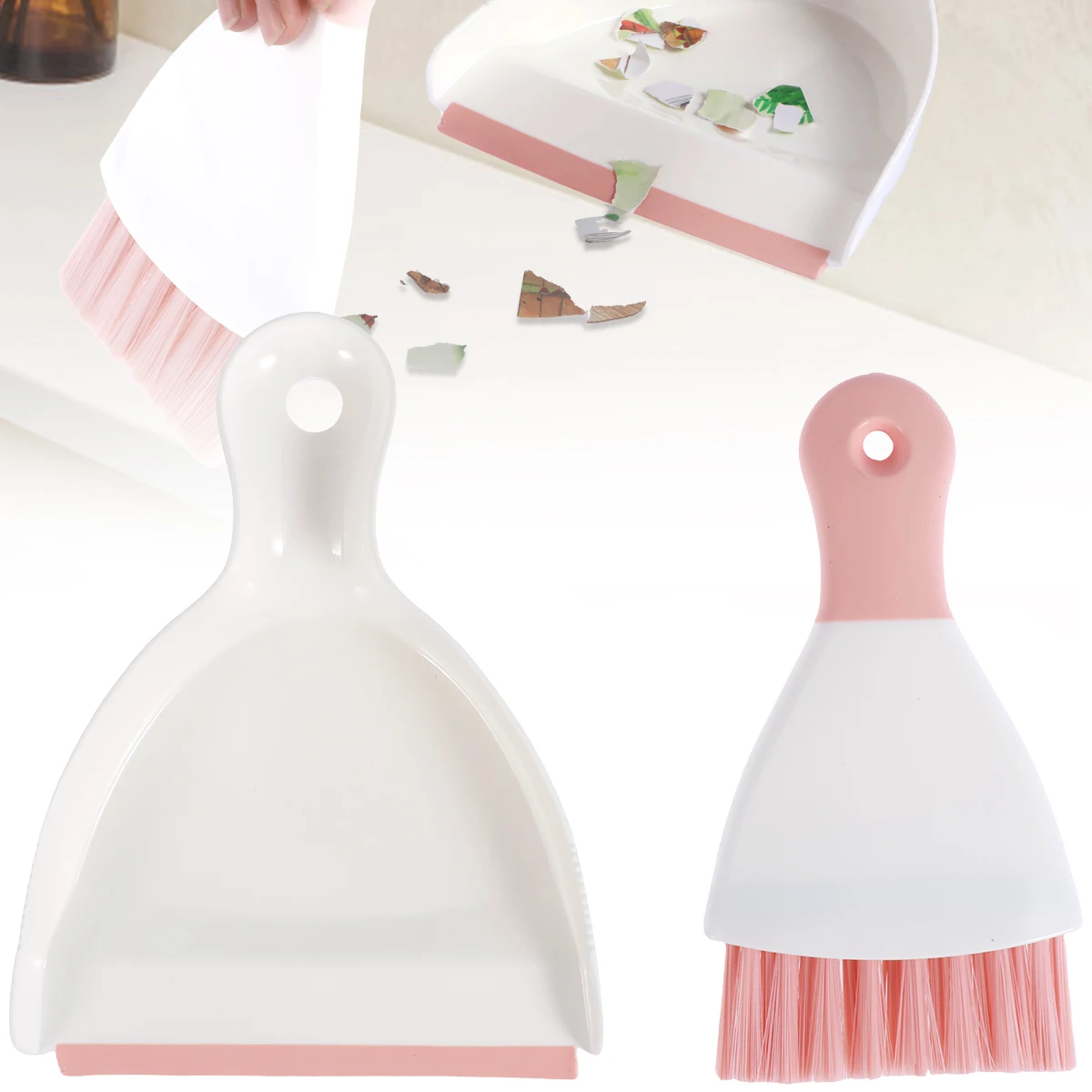 Mini Dustpan and Brush Set Portable Table Top Cleaning Dining Table Crumb Sweeper Multipurpose Desktop Keyboard Cleaning Tools