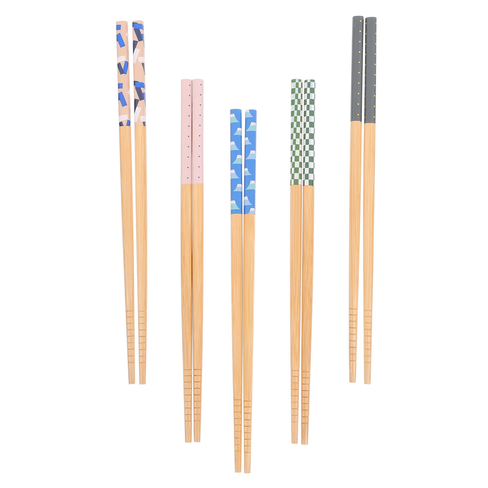 

5Pairs Elegant Reusable Chopsticks Polished Texture Antideformation Dishwashersafe Home Dinner Supplies Chop Sticks