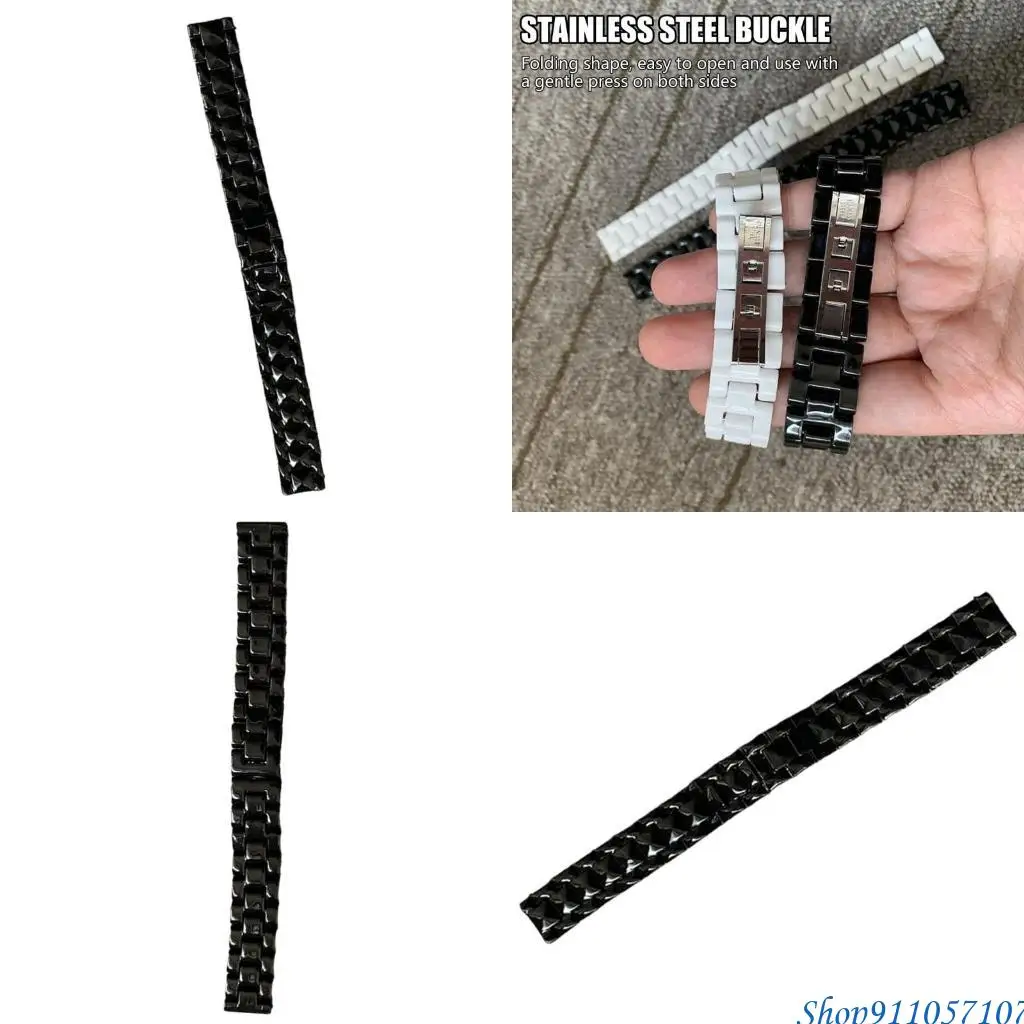 203bファッショナブルな3つのビーズウォッチストラップベルトセラミックウォッチバンド16mm/18mmウォッチ