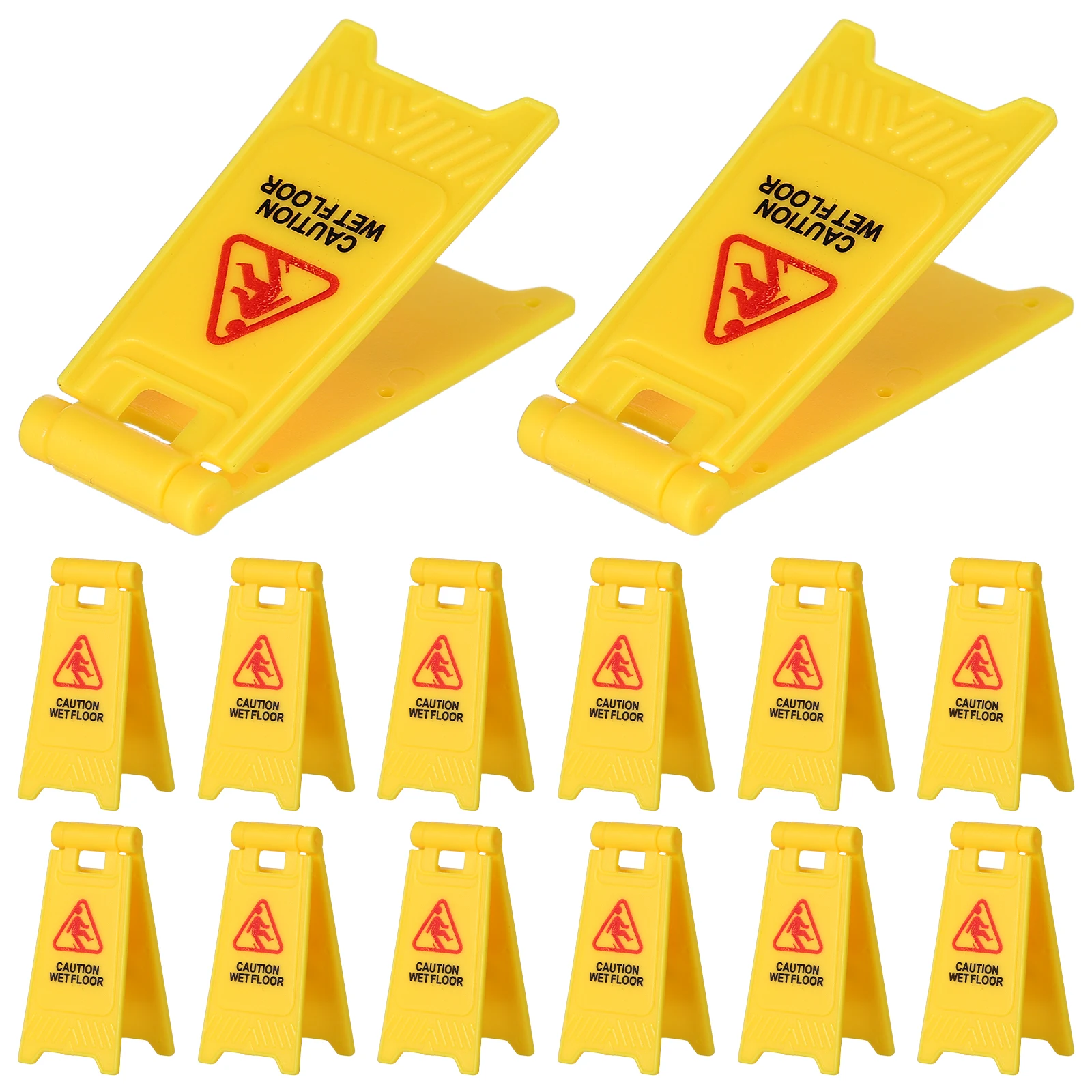 

15 Pcs Simulated Roadblock Toys Mini Traffic Signs Driving Games for Kids Car Simulator Yellow Micro Safety Child