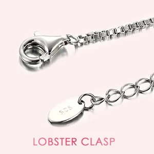 Sun Star Fashion's Heart Shaped Crystal Zircon Rose Pendant Necklace Pure 925 Silver with White Gold Plating for Weddings