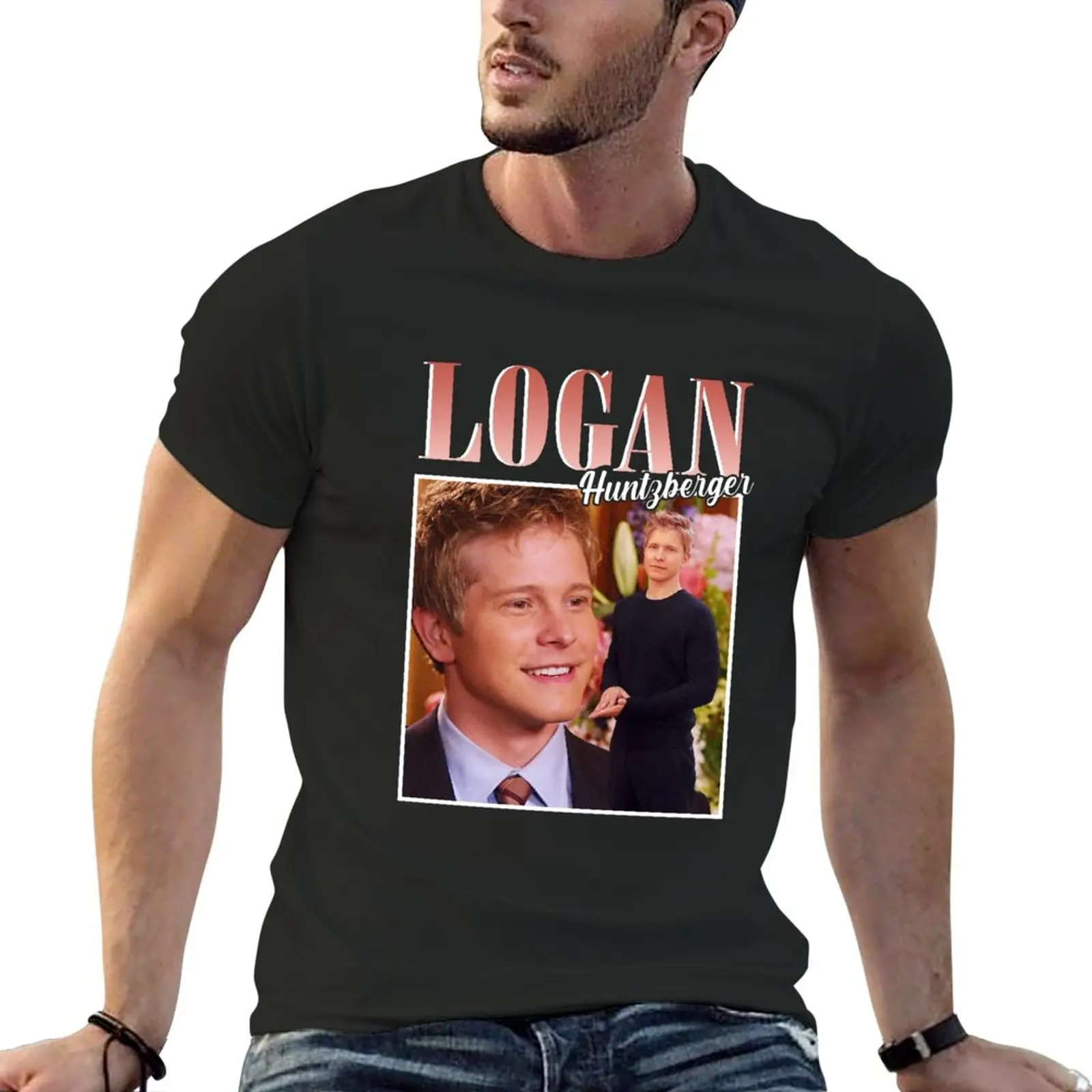 

New Logan Huntzberger Signature Vintage Retro Style T-Shirt blank t shirts new edition t shirt summer top men clothings