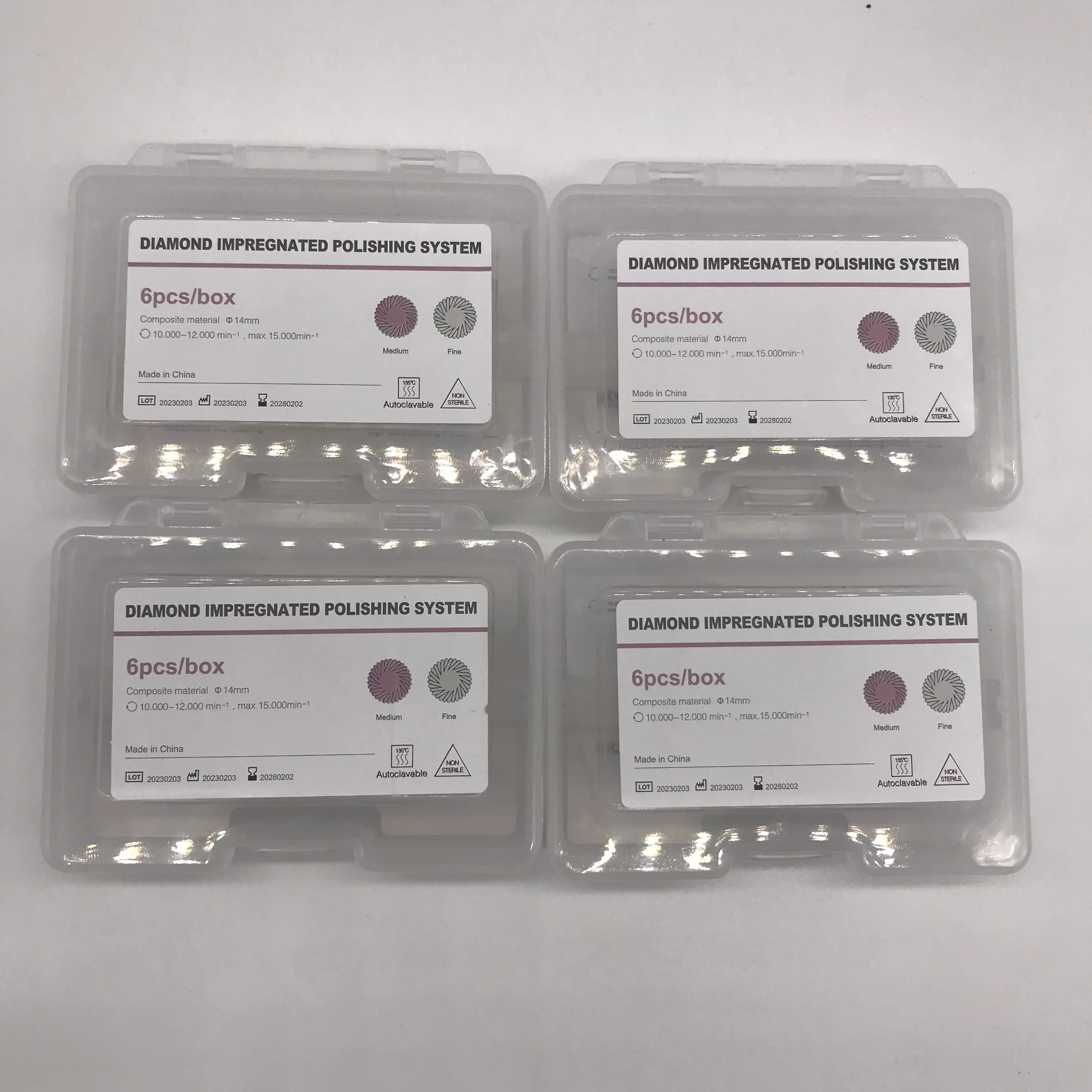 

Dental Polishing Wheels Dentpark Diamond Impregnated Polishing System with 10 Boxes