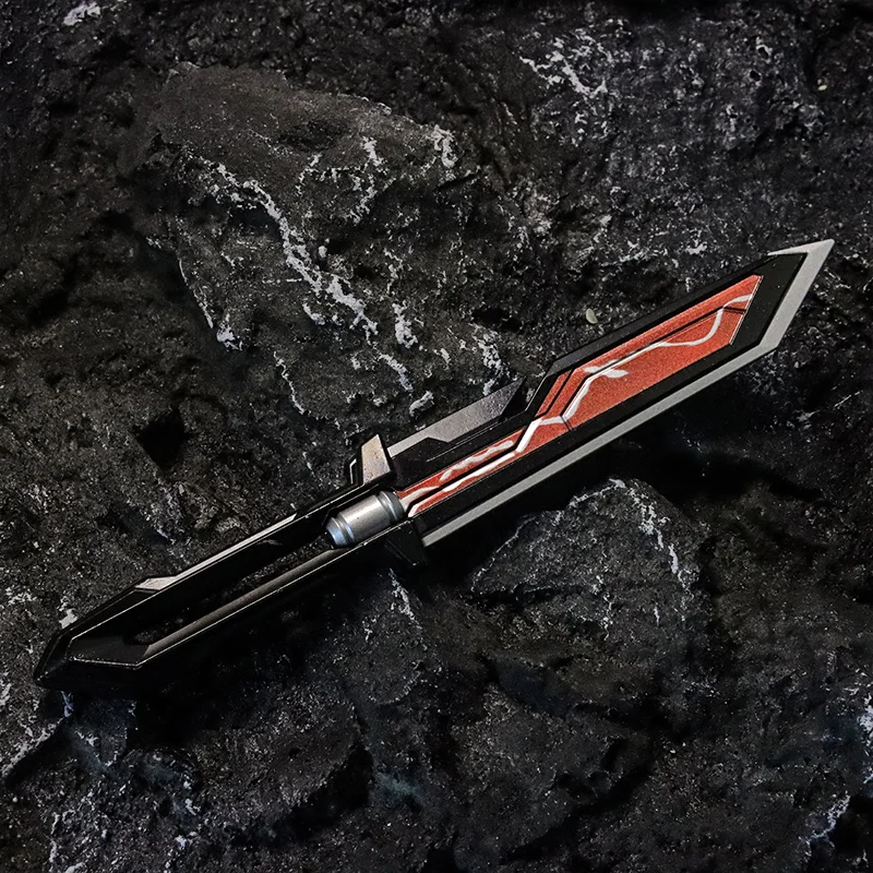 Valorant lame de dieu, jouet en métal, modèle d'épée, couteau tactique non tranchant, périphériques de jeu, accessoire d'arme, jouet artisanal pour garçons, cadeaux, 19cm/7,48 pouces