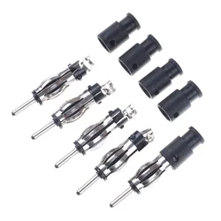 5pcs Auto Car Radio AM/FM Antenna Plug Adapter Male Connector Black