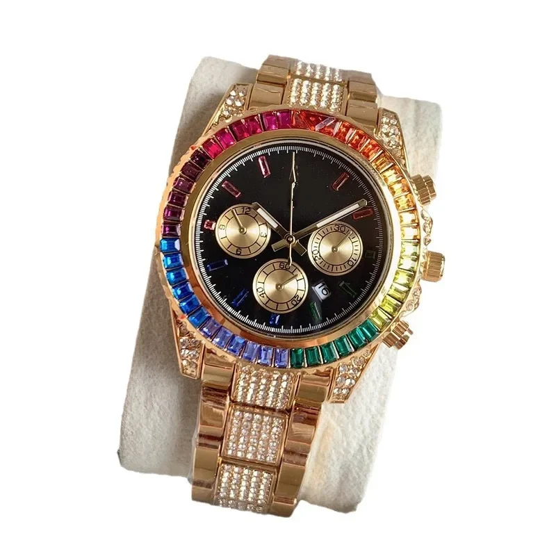 

Fashion Colored Diamond High-quality Men's Quartz Watch ONOLA Silicone Tape Waterproof Watch Clock Man