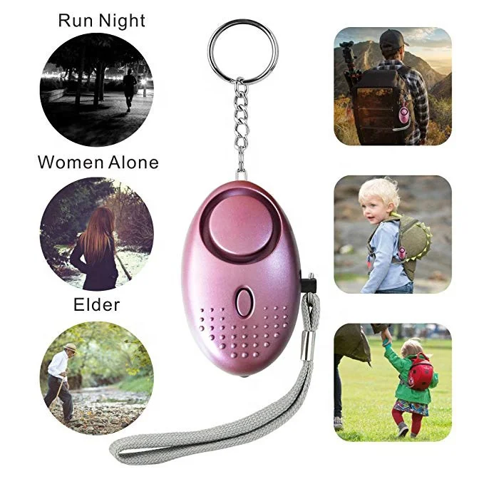 130DB Siren Song LED Portable Emergency SOS Security Self Defense Alarm Keychain Personal Alarm for Women Children Elders