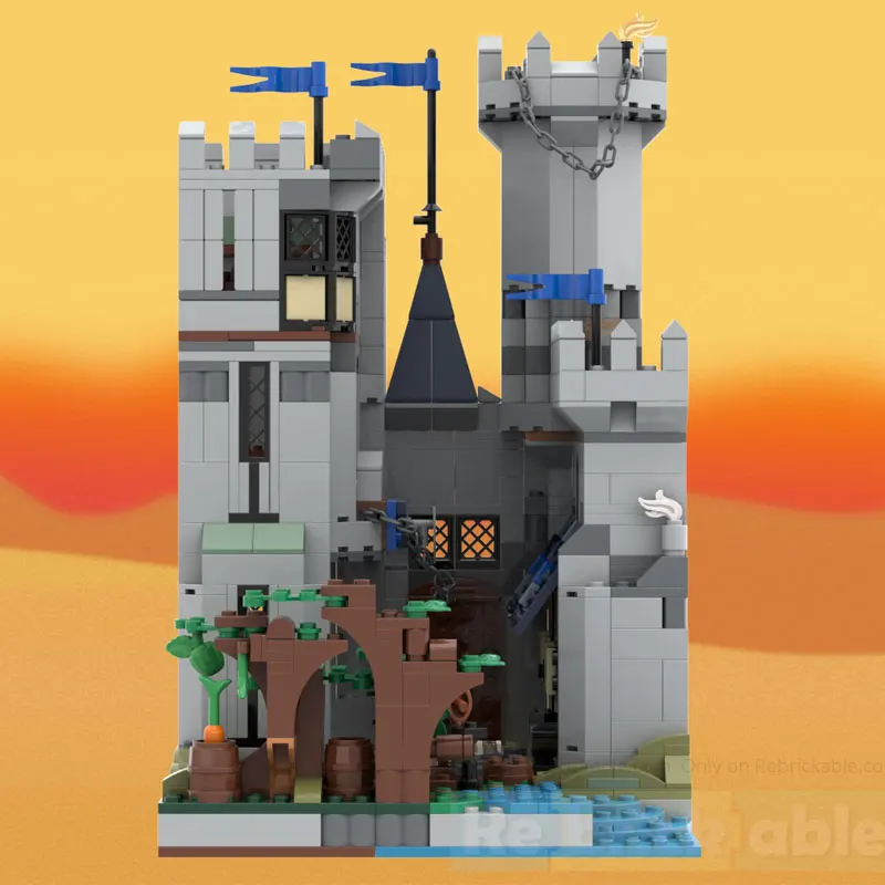 MOC Building Block Medieval Book Nook Architecture Model Brick Particle Creative Educationve Education Christmas Gift 944PCS