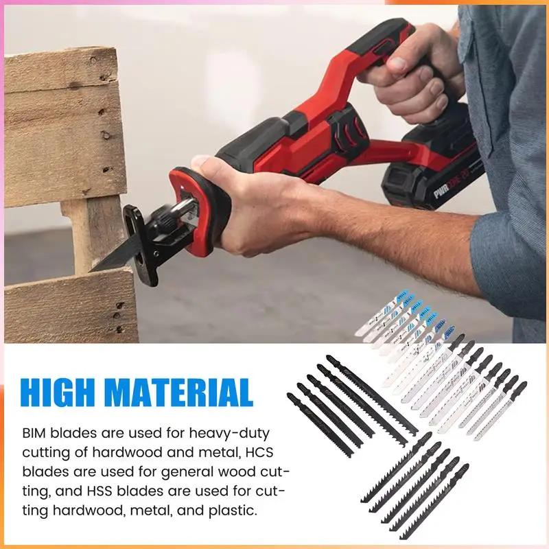 

A93Z, набор полотен для лобзика с Т-образным хвостовиком, 25 шт., полотна с Т-образным хвостовиком для резки дерева, пластика и металла