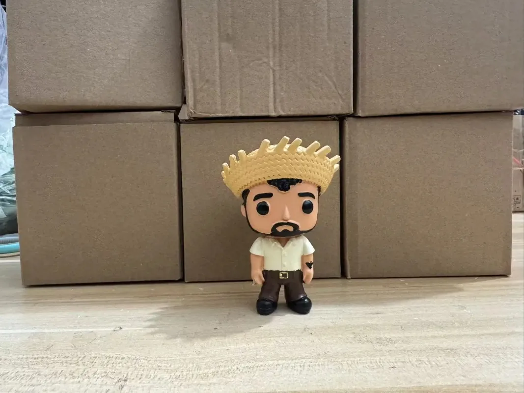 Bad Bunny Sammelfigur - Strohhut-Design Musikstar-Spielzeug Einzigartiges Weihnachtsgeschenk für Fans