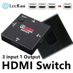 1080P 3 wejścia 1 wyjście Przełącznik HDMI 3-portowy przełącznik HDMI Selektor żeński na żeński Przełączniki KVM do DVD HDTV STB, PC, odtwarzacza HD