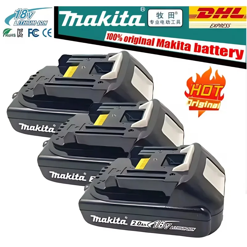 

Оригинальный литий-ионный аккумулятор Makita BL1820B 18В 2Ач для электроинструментов серии Makita 18В, замена аккумулятора 2000мАч ⭐️