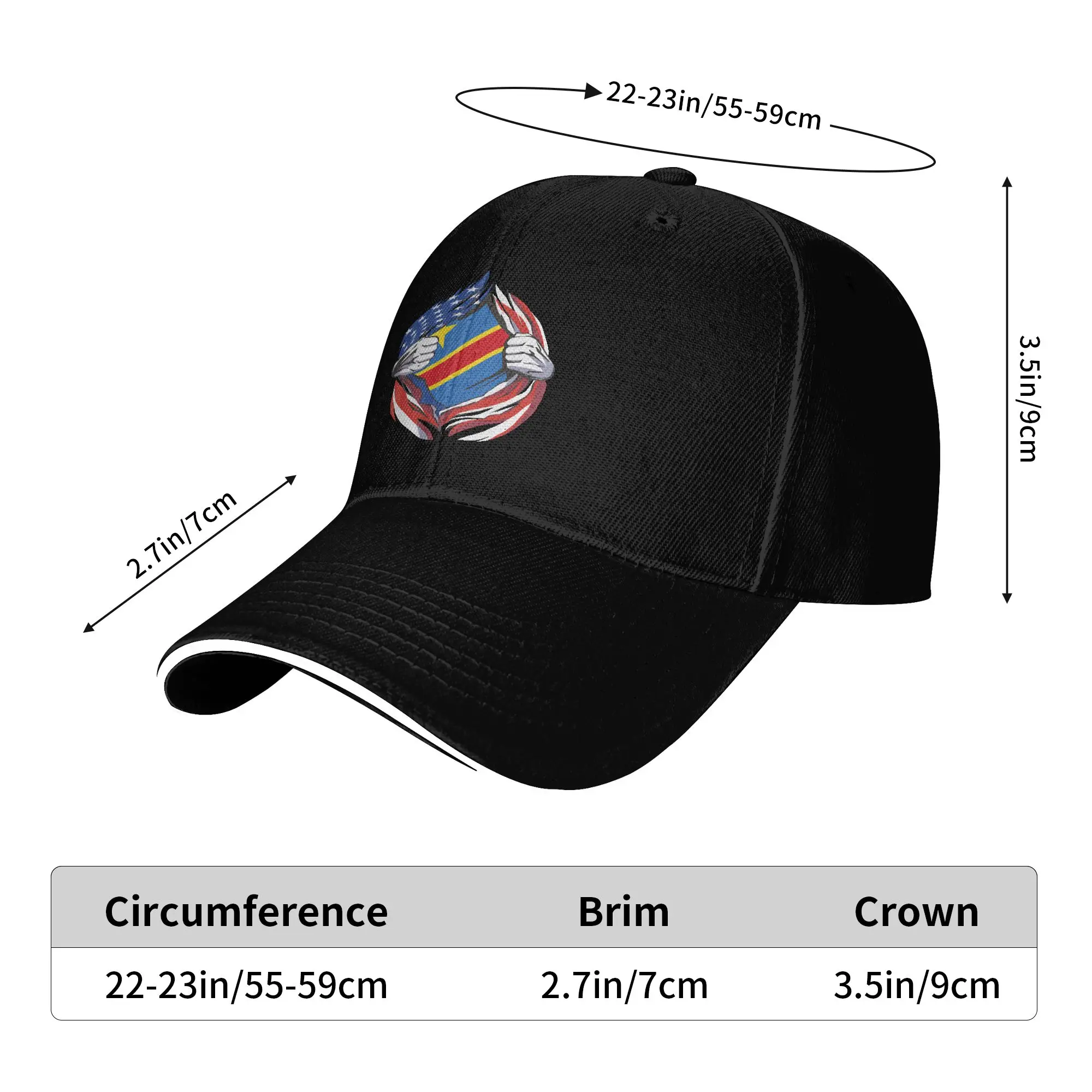 Dr Congo Flag American Proud Of My Congolese Heritage Casual Baseball Cap Spring Trucker Hat Hot Sale Hats y2k Baseball Caps