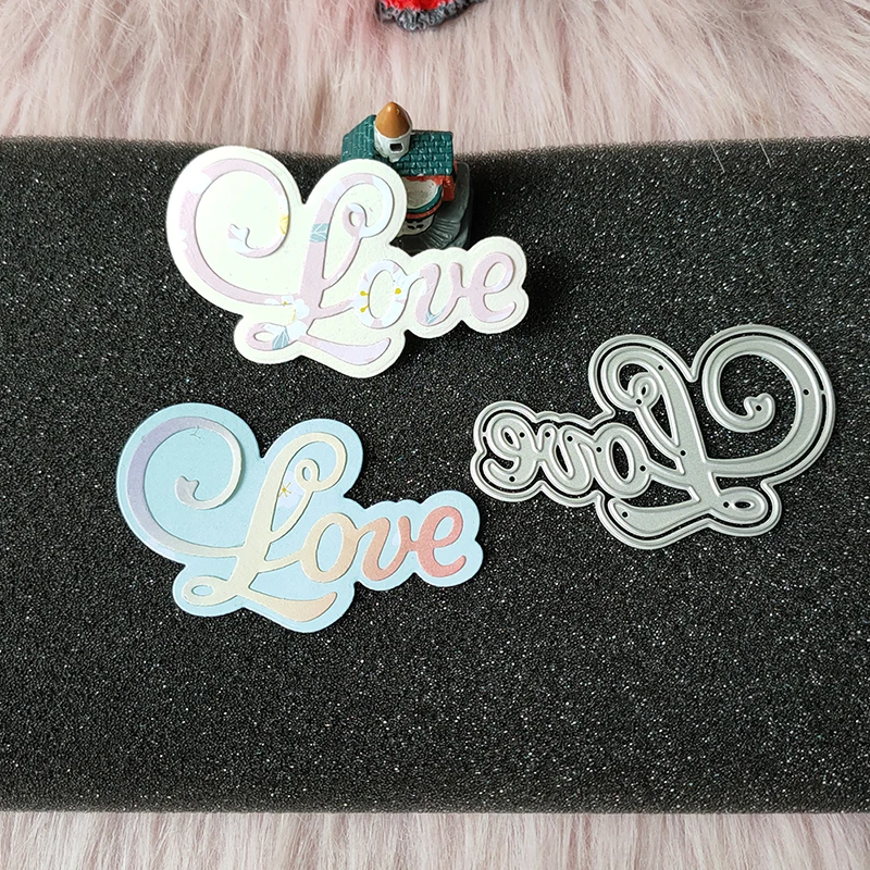 New Love metal cutting die mould scrapbook decoration embossed photo album decoration card making DIY big handicrafts