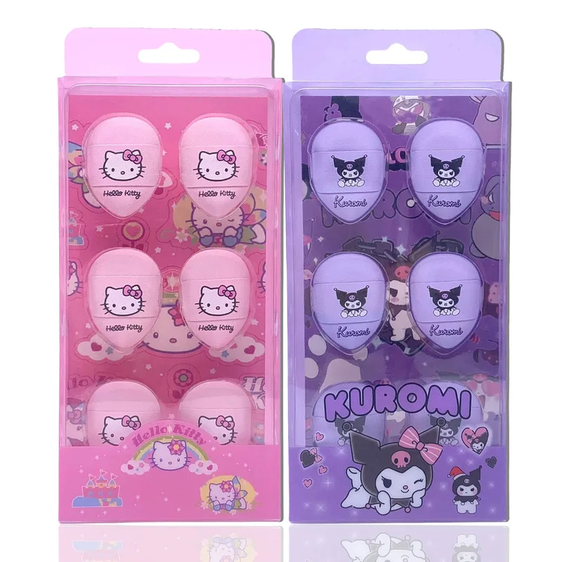 Hot Sanrio Cartoon Kt Kuromi Thumb Cushion Powder Puff Finger Powder Puff Fingertip Mini Make Up Sponge Portable And Practical