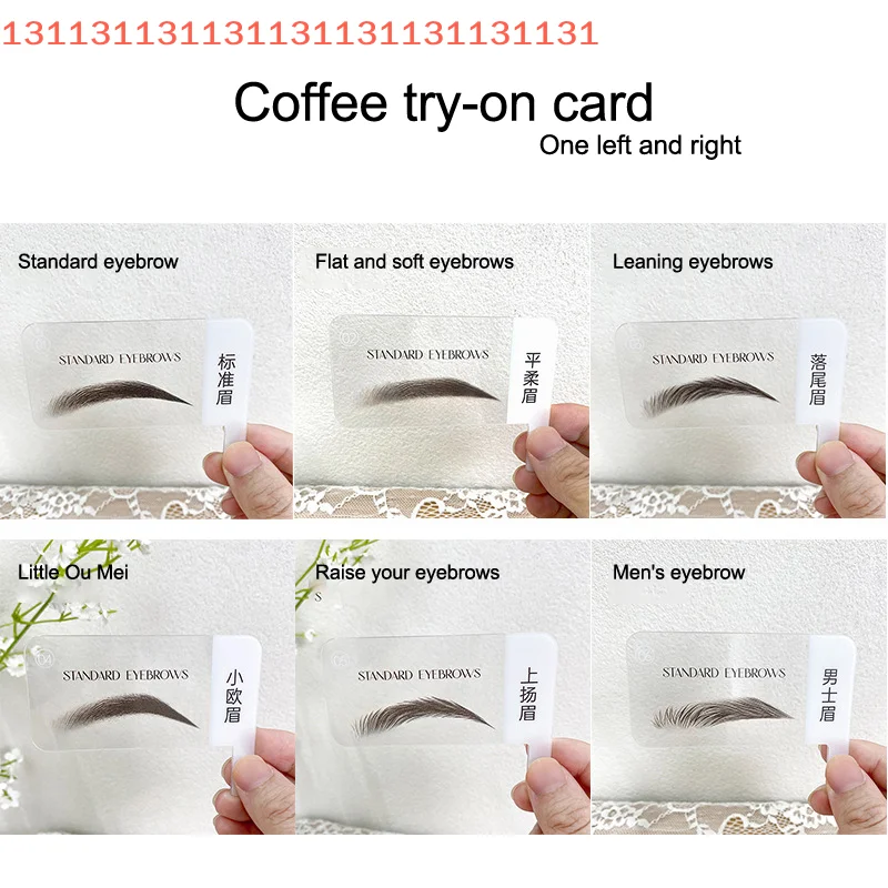 لعرض صالون أنماط الحواجب الشهيرة للنساء 6 أنماط بطاقة تجريبية للحواجب أداة احترافية للتطبيق المسبق