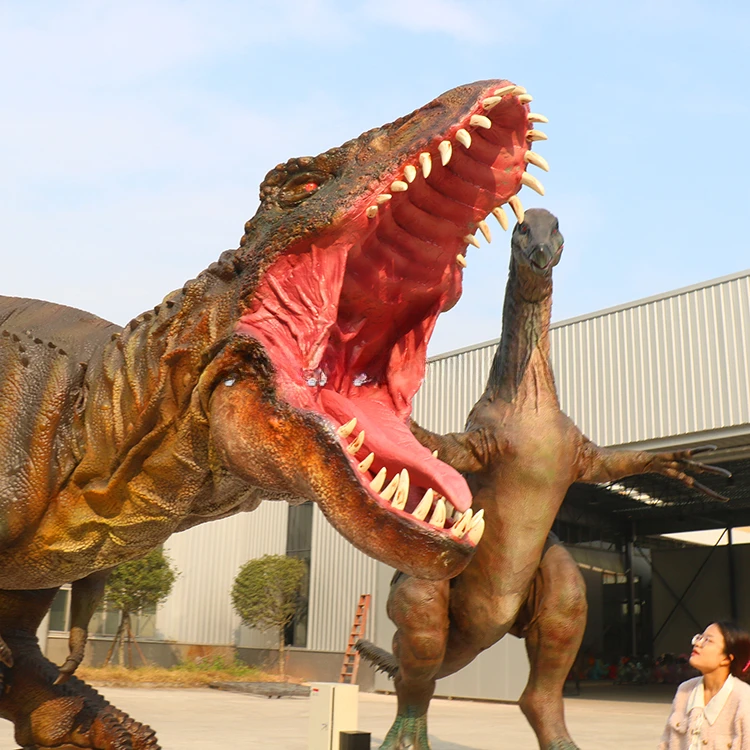 Large Size 10 Mtr Outdoor Animatronic Dinosaur T-rex Tyrannosaurus Rex for Thailand Phuket Dino Park Bar & Restaurant