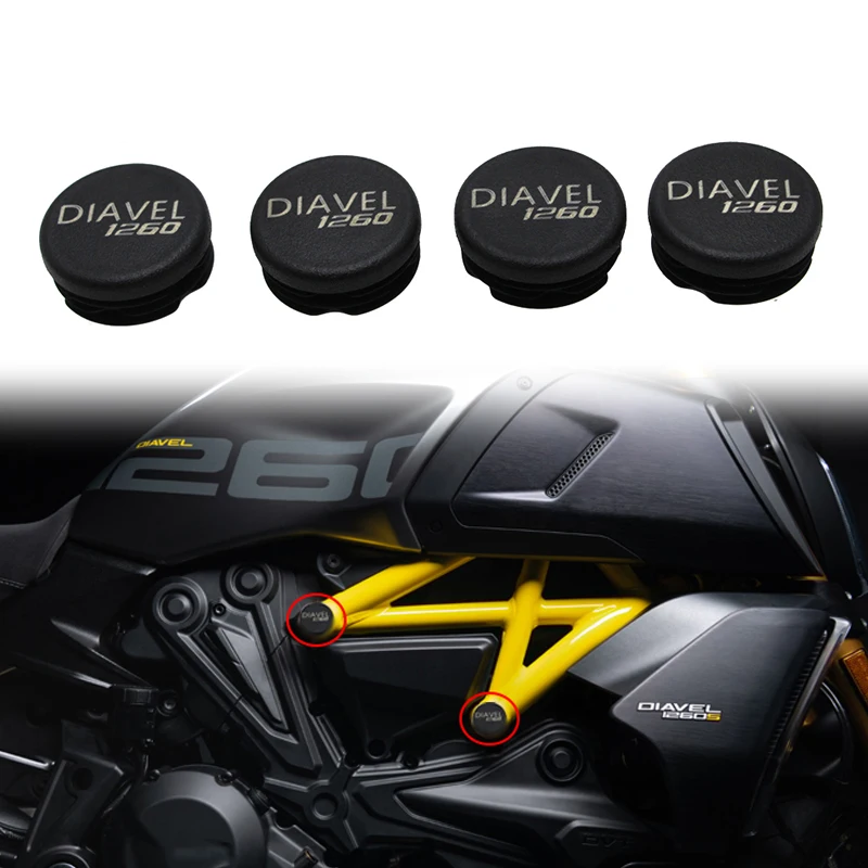 4PCS Chassis Plugs Fit For Ducati Diavel 1260 / S / Lamborghini 2019-2022 Frame Hole Cover Caps Plug Decorative Frame Cap Set