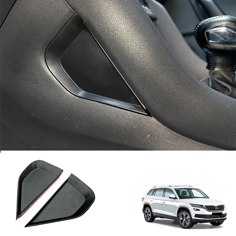 1Pair Car Side Center Control Storage Box Space Plate Plastic Cover Trim Interior Accessories For Skoda Kodiaq 2017-2022