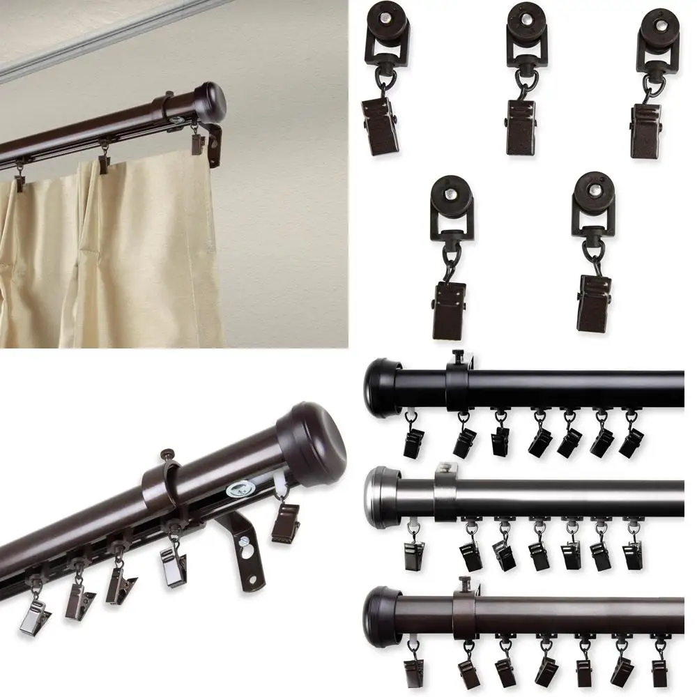 A&F 로드 데코 - 합금 무선 트래버스 로드 86-120인치 - 코코아