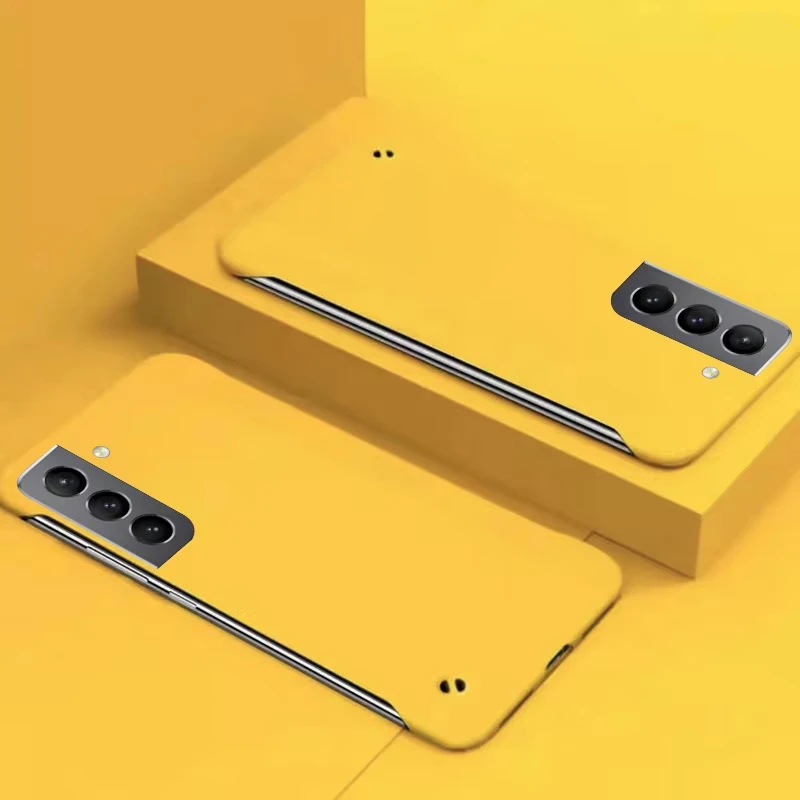 Funda ultrafina sin marco y mate para Samsung Galaxy S25 S24 S23 S22 S21 S20 Ultra Plus FE, con protección de cámara de lujo 2