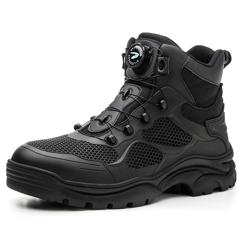 

Men High-Top Work Boots Indestructible Safety Shoes Steel Toe Shoes Puncture-Proof Sneakers Male Shoes Men Non Slip Work Shoes