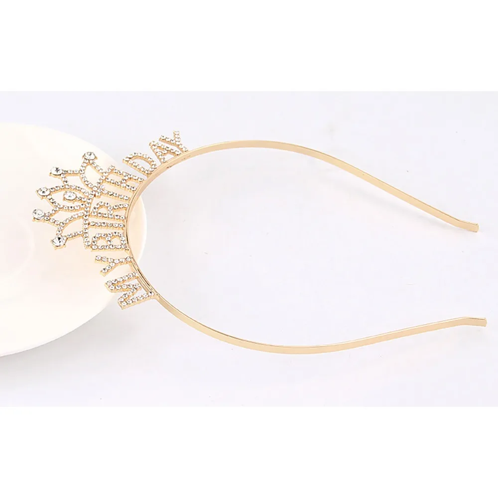 My Birthday Tiara Crown Headband for Women Girls Sweet 13th 16th 18th 21st Birthday Party Decoration Supplies Favor Gifts