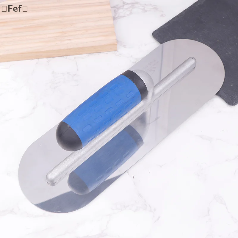 420 Stainless Steel Rounded Corner Plastering Trowel Concrete Floor Scraper Tiling Tool