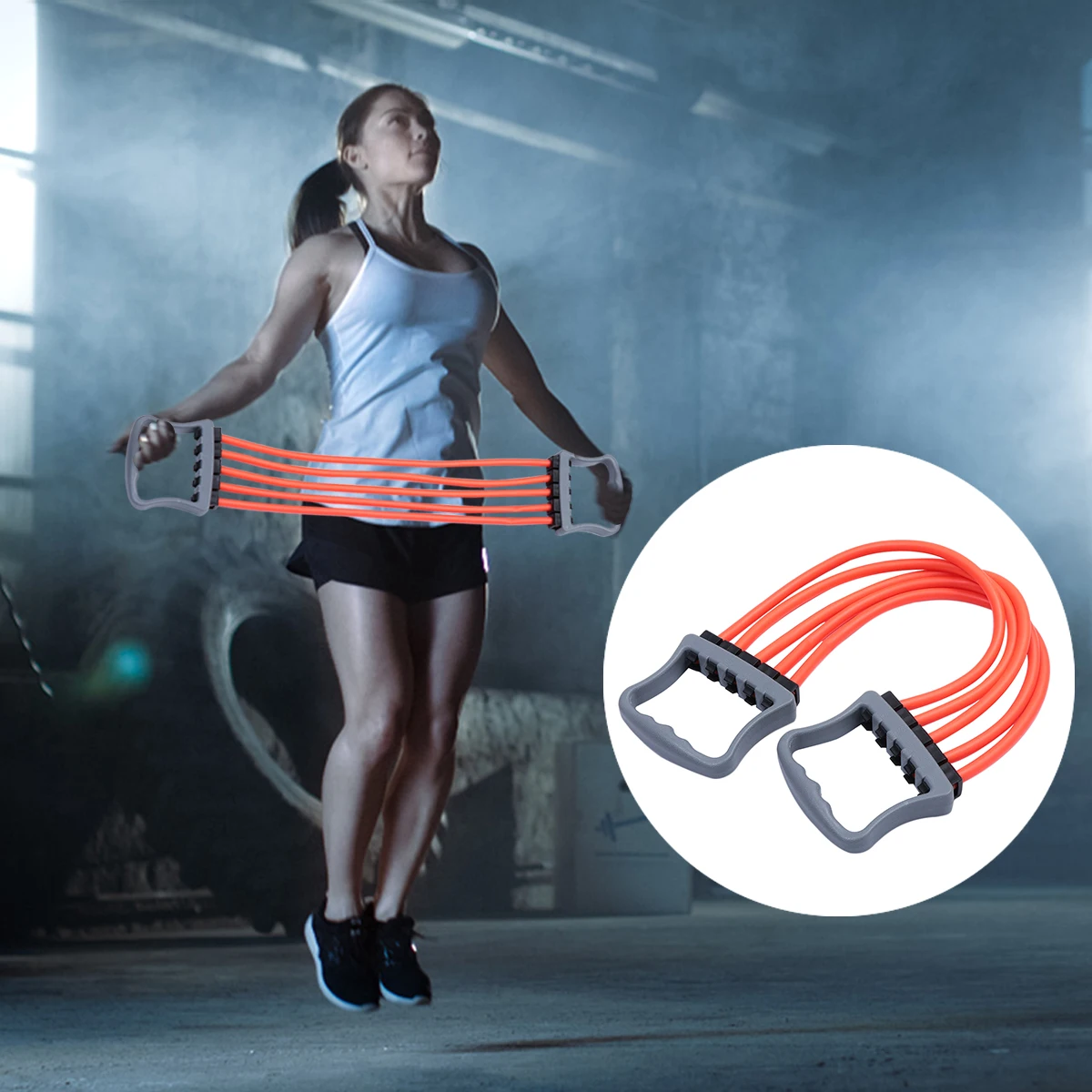 

3pcs PP Chest Expander Ergonomic Handles Strengthen Chest Arms Shoulders Adjustable Spring Exerciser Detachable for Pectoral
