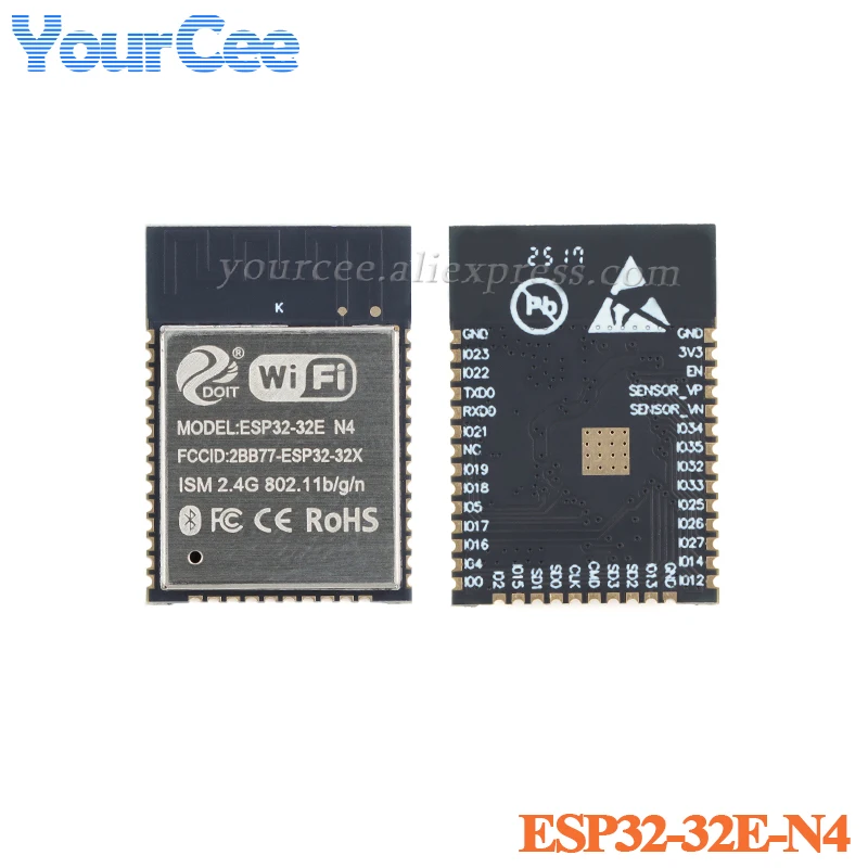 5pcs/1pc ESP32 ESP32-32D-N4 ESP32-32E-N4 ESP32-32UE-N4 32-bit dual-core Ble Wi-Fi Wireless Wifi MCU Module ESP32-D0WDV3 chip