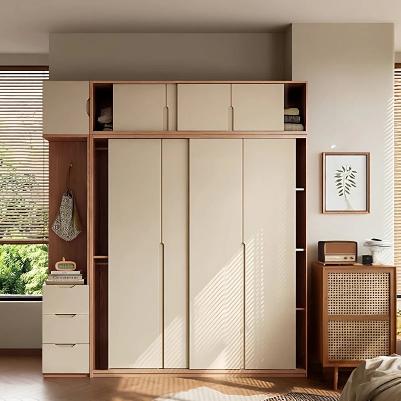 floor-standing elegant clothe closet practical simple color blocking design Wardrobe Wardrobe armarios de ropa bedroom furniture