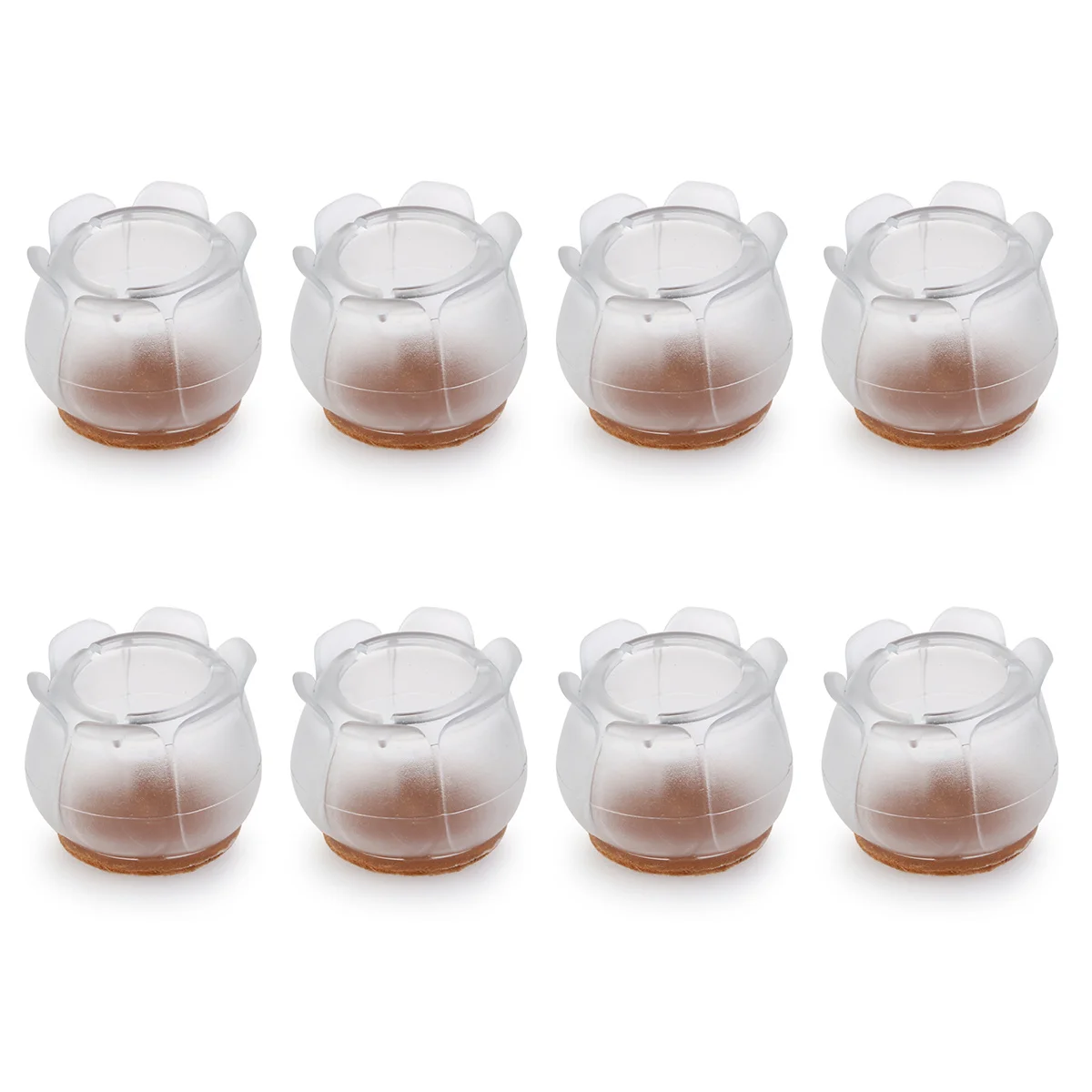

8pcs Furniture Feet Protector Pads 29-34Mm Round Chair Leg Caps Anti Slip Felt Pads For Wood Tile Floor Table Covers