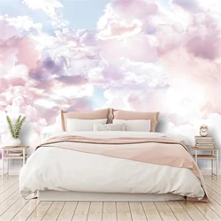 custom Nordic Dream Cloud Wallpaper for Living Room Restaurant Wall cloth Sky Cloud TV Background 3D Mural Wall paper home decor