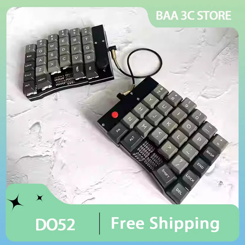 DO52 Split Keyboard DIY Little Red Dot Mechanical Keyboard 40% Split Keyboard Pointing Rod ThinkPad Teclado Gamer Gift