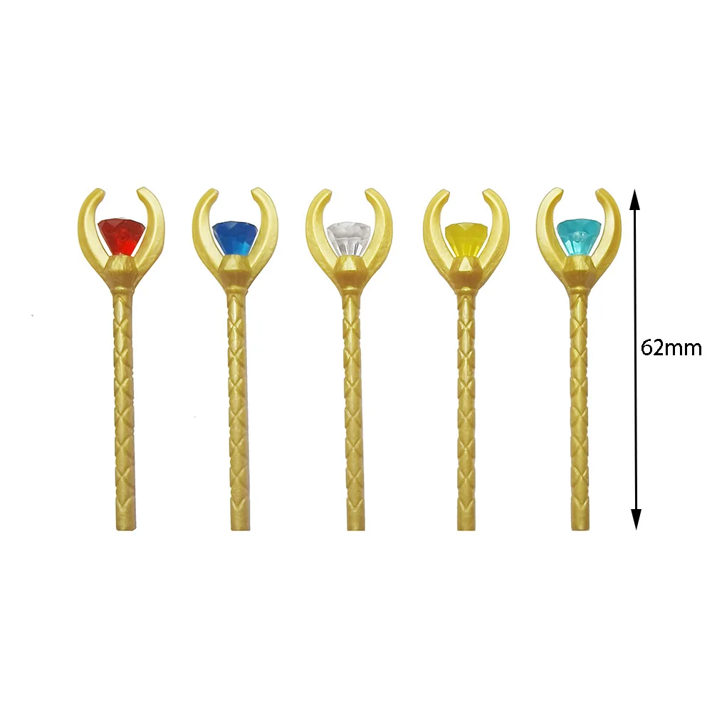 Phantom Ninja Trident Snake Mace Pharaoh's Staff mit Cobra Serpent Scepter Baustein Waffe Zauberstab Ziegelfigur Spielzeug