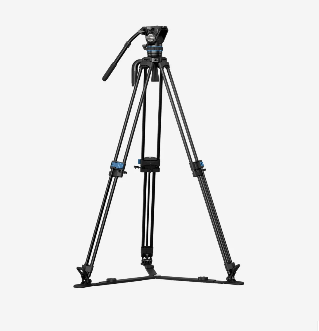 SIRUI SQ75 Aluminum Carbon Fiber Video Tripod with Hydraulic Fluid Head Dual Quick-Release Plate Mode, Max Load 5kg/11b