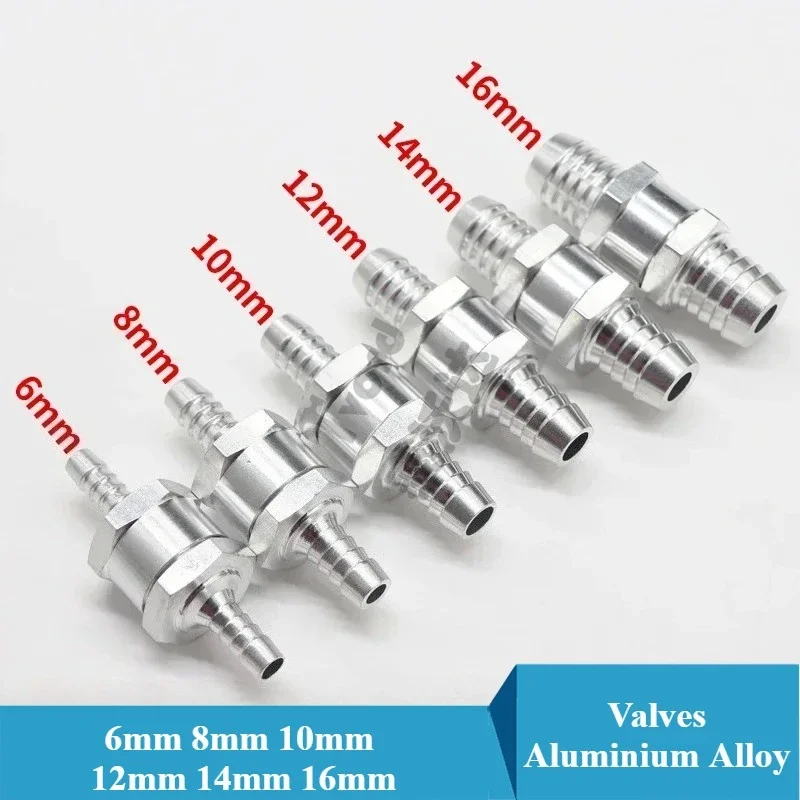 

Односторонние обратные клапаны 6 мм, 8 мм, 10 мм, 12 мм, 14 мм, 16 мм, обратный обратный клапан для топлива из алюминиевого сплава, односторонний карбюратор