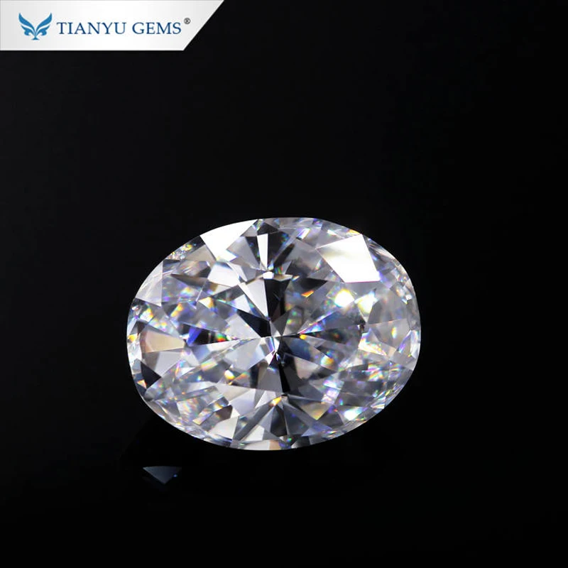 

Tianyu Gems Oval Crushed Ice Cut Moissanite D VVS White Color 1ct-6ct Synthetic Diamonds Lab Created Gemstones GRA Loose Stones