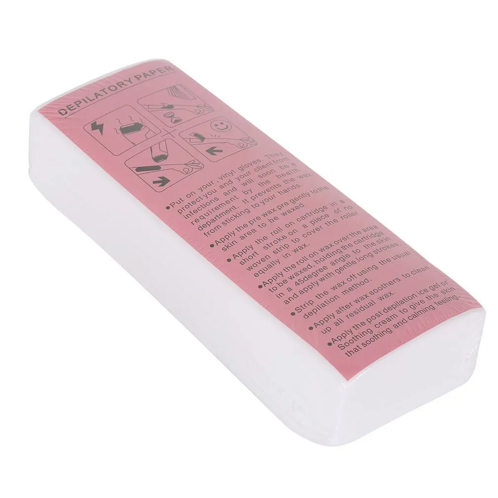 전문가용 제모 왁싱 스트립, 다리 털 제거용 부직포 왁싱 페이퍼 제모 미용 도구, 100 개