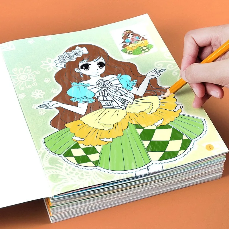 

Princess's Versatile Coloring Book, Children's Coloring and Painting Enlightenment Education Book,Storybook Libros Para Colorear