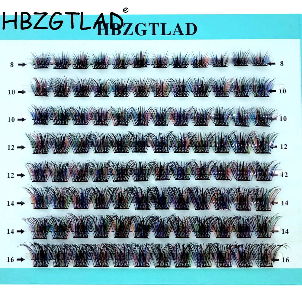 Mélange de faux cils 3D moelleux à grappe unique, ventilateurs de Volume préfabriqués, cils individuels segmentés naturels pour Extension des yeux