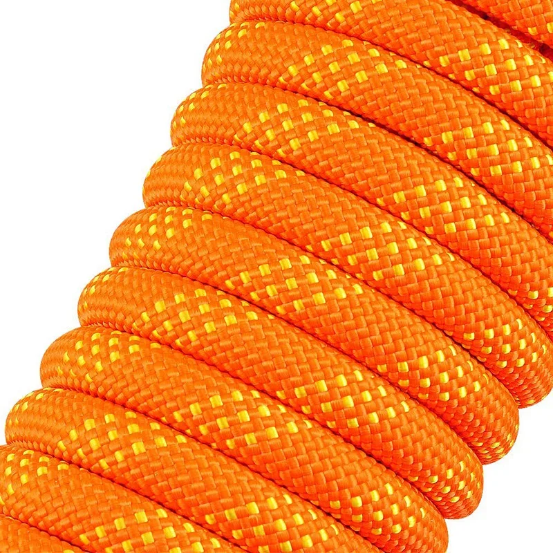 

AZ-10M Rock Climbing Rope Diameter 12 Mm Heavy Duty Tree Climbing Rope Fire Escape Safety Rope With 2 Carabiners For Rappelling