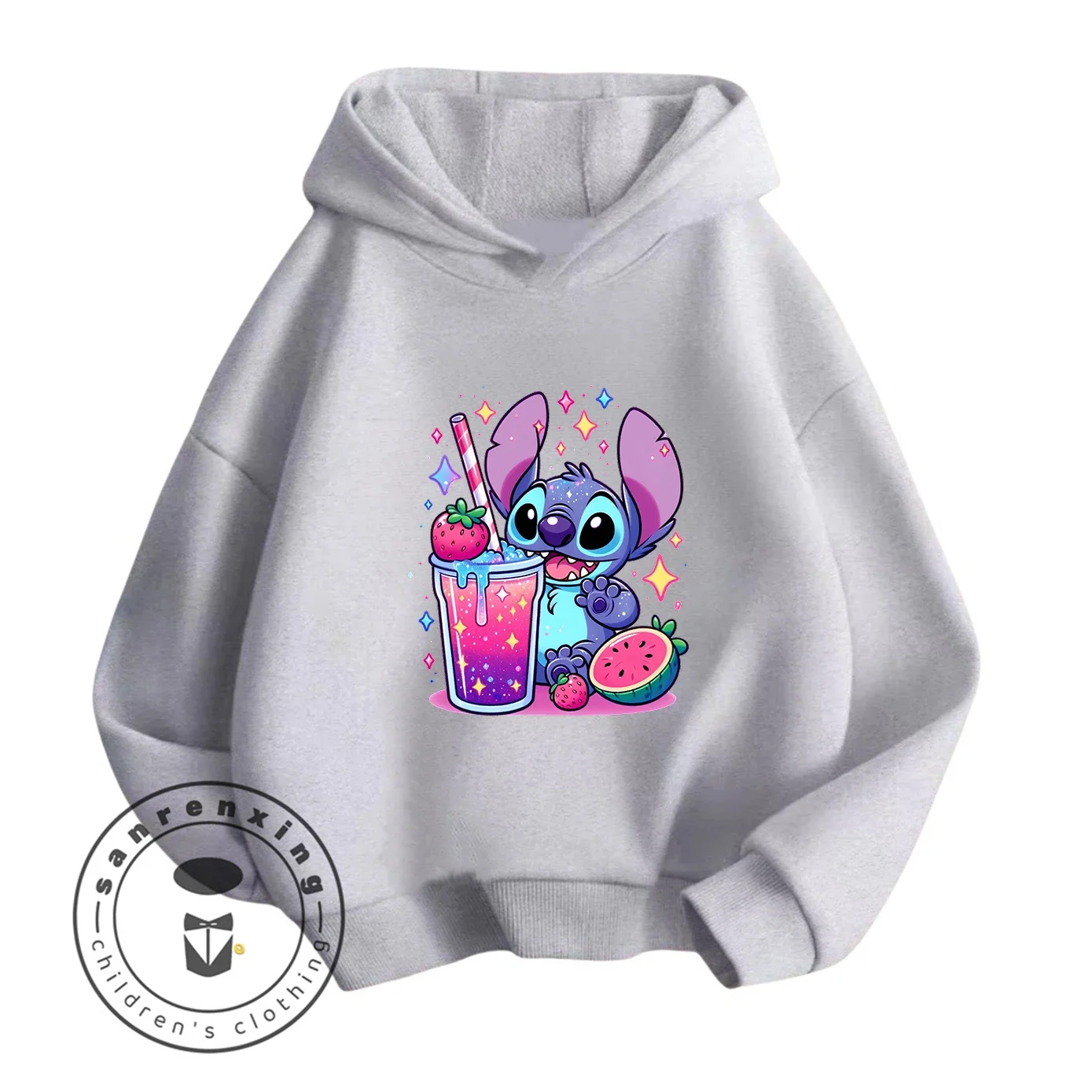 

2025 New In Brand Unisex Kids Cool Cartoon Stitch Hoodie Children Kids Cute Manga Sweatshirt Y2k Graphic Hoody Girl Boy Top