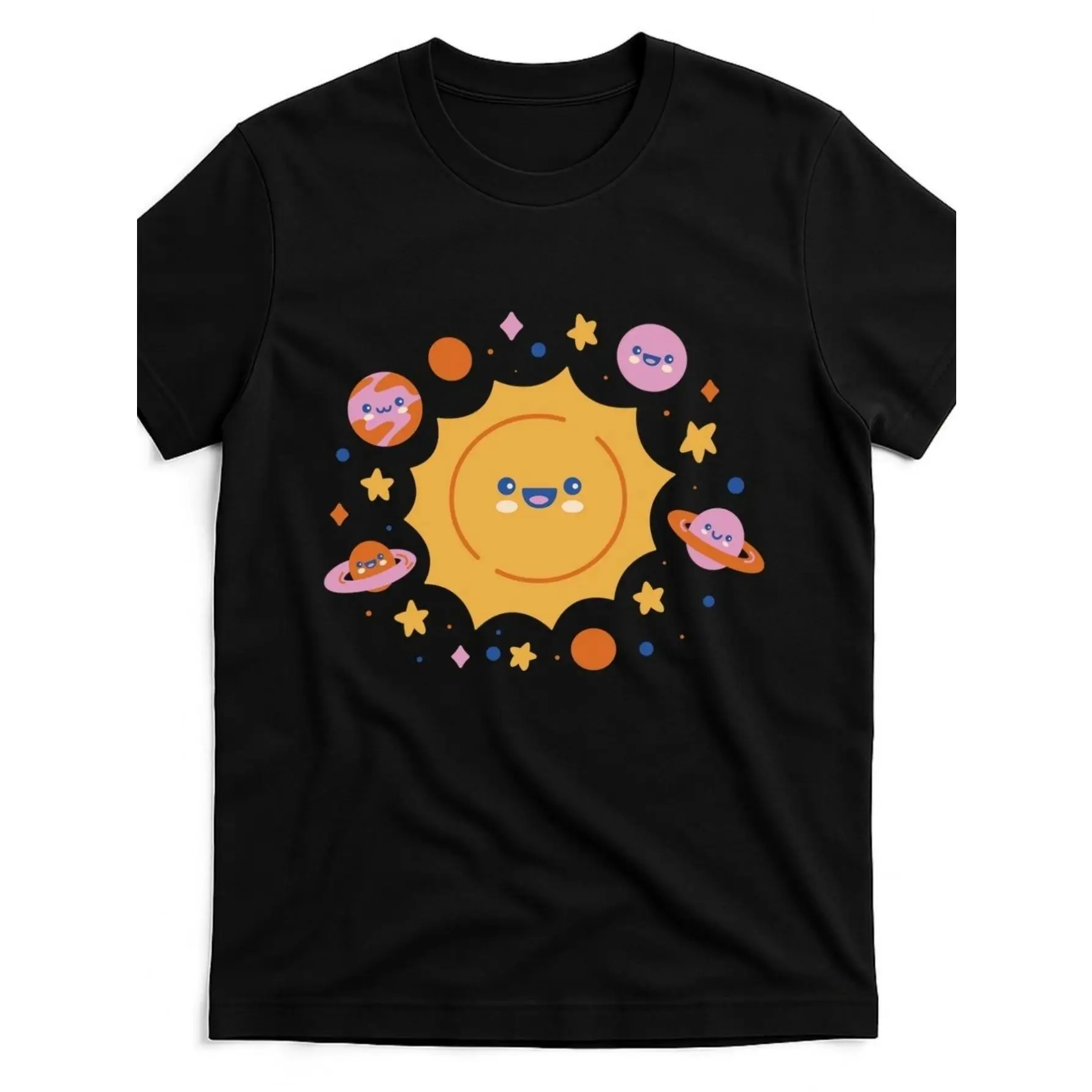 

New Unisex Solar System T-Shirt, Cute Outer Space Graphic Tee, Astronomy & Science Lover Gift for Kids & Adults