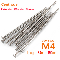 M4 lengthening Flat Head Tapping Long Wood Screw KA Stainless steel Cross Countersunk Head Self Tapping Long Screws  10PCS