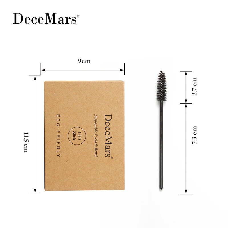 DeceMars 100pcs/lot Disposable Mascara Wand Mascara Eyelash Brush for Eyelash Extension