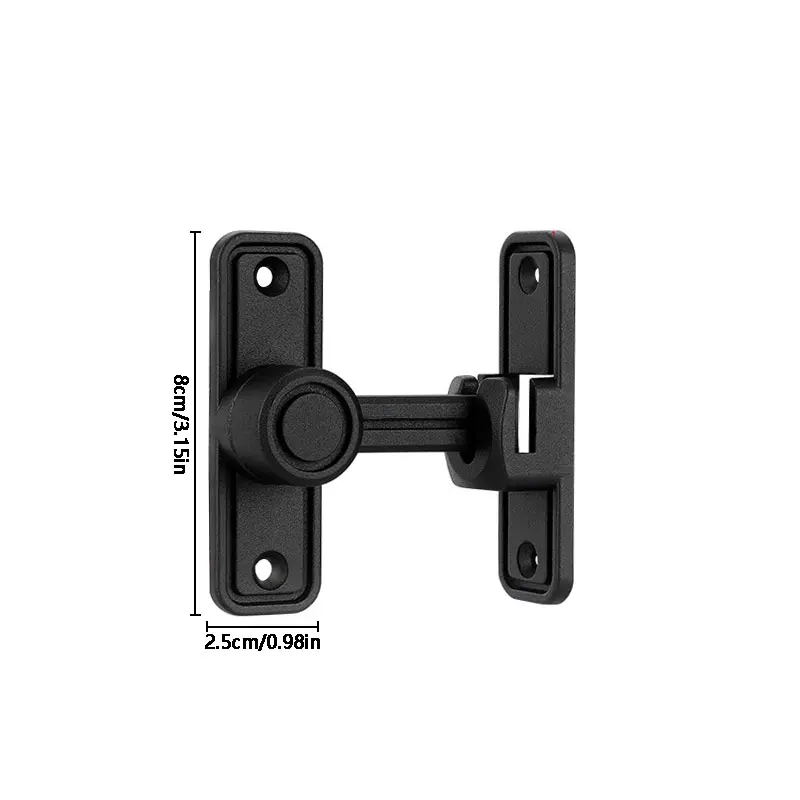 1PC Frosted No-punch Door Latch Door Bolt 90 Degree Sliding Door Lock Latch Toilet Bathroom Locks