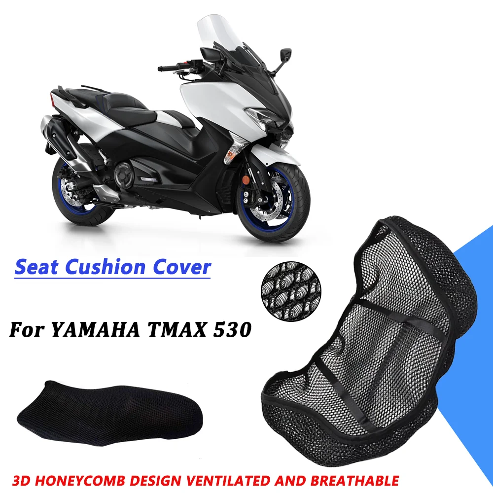 

For YAMAHA TMAX530 TMAX 530 2018-2022 Motorcycle Accessories Mesh Breathable Seat Cushion Saddle Non-Slip Protection Seat Cove